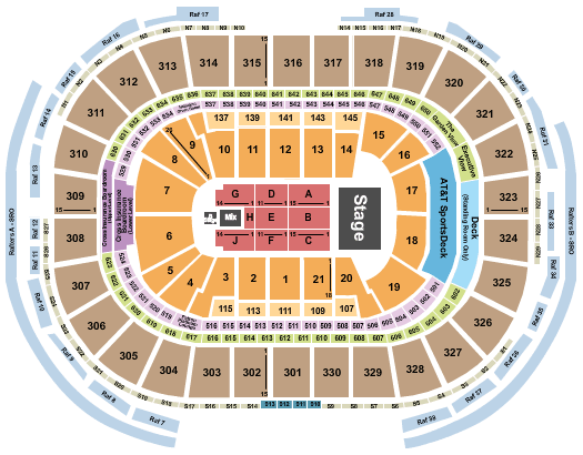 TD Garden Josh Groban Seating Chart